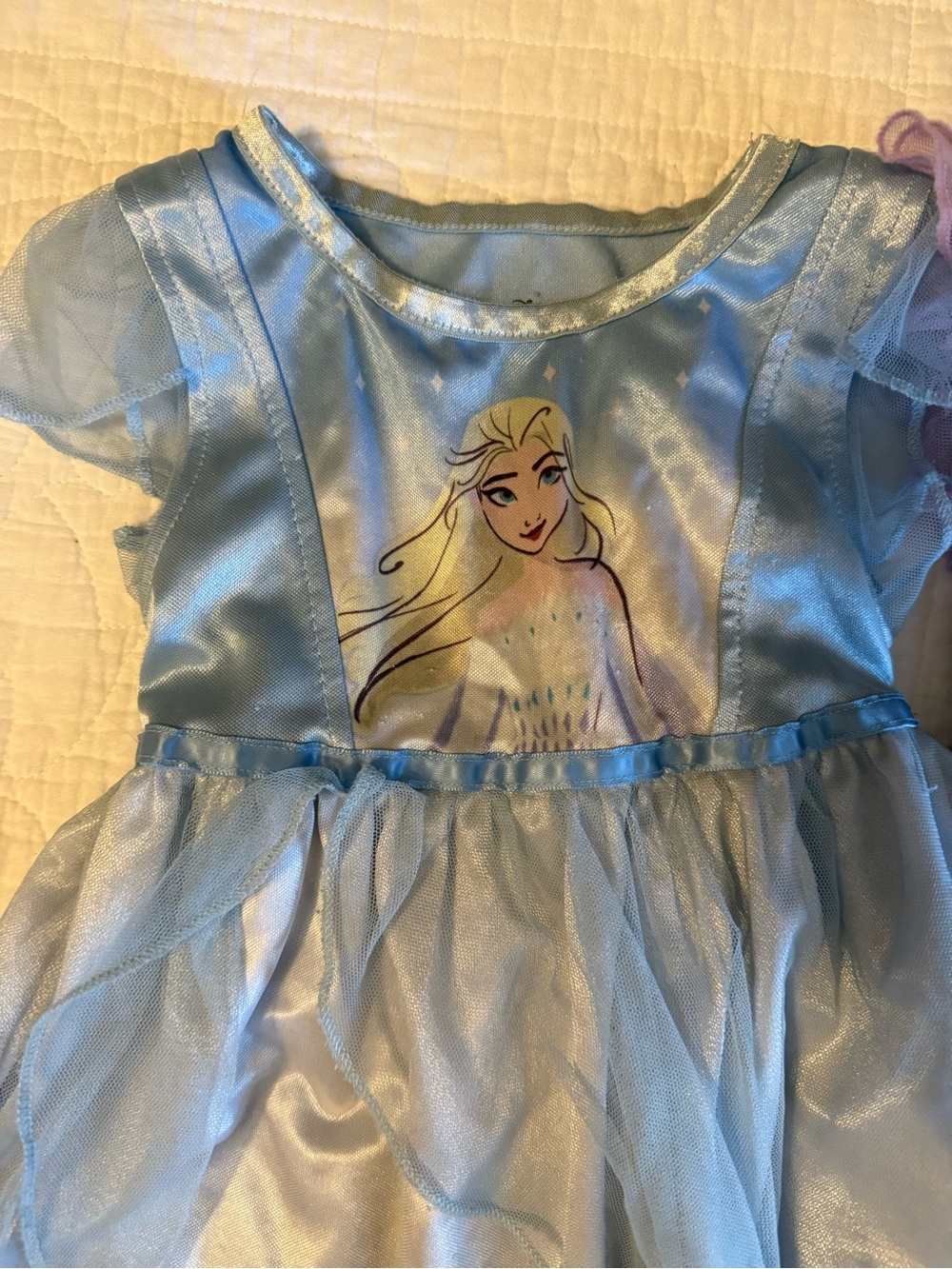 Lot of 2 Disney Frozen and Tangled toddler Nightgowns Elsa & Rapunzel - Picture 5 of 10